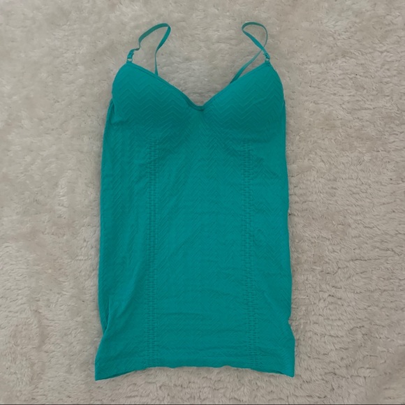 blue bodycon tank top - Picture 3 of 4